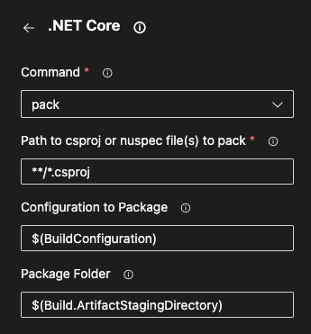 AzDO task parameters